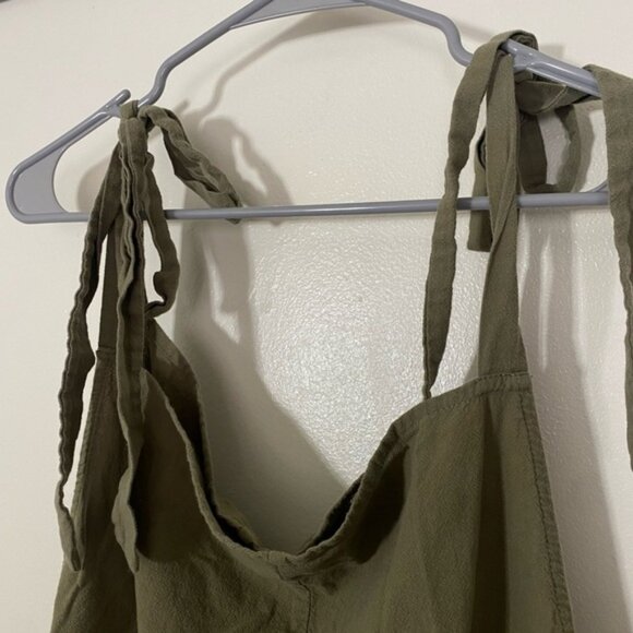 SHEIN 3XL Green Tie Romper with Pockets - Picture 3 of 5